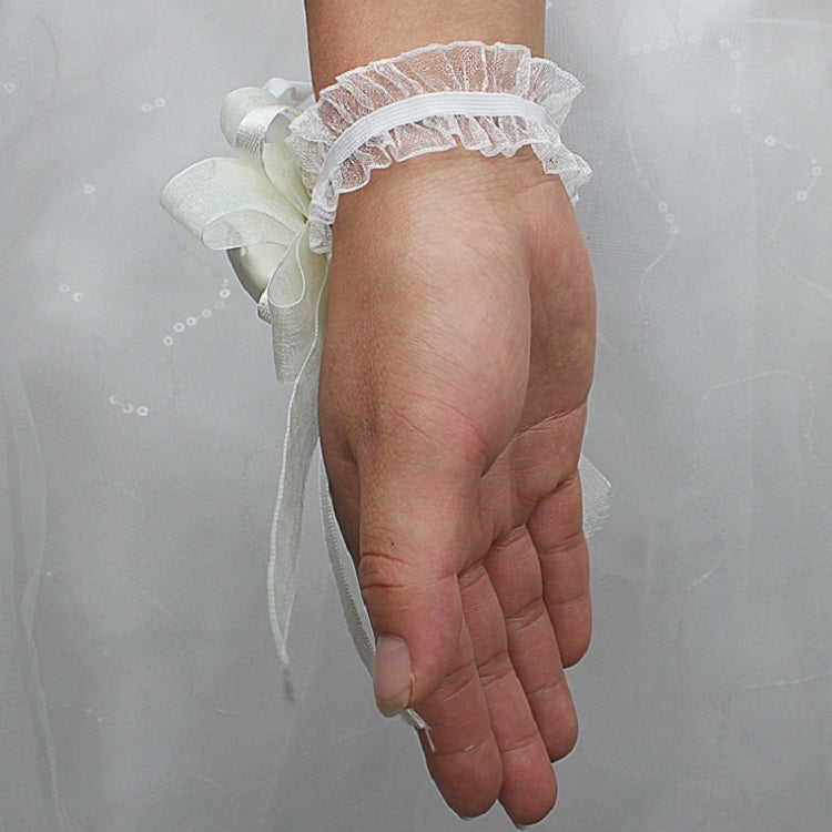 Wedding Groom Bride Boutonniere Rhinoceros Calla Brooch Wrist Flower, Style:Wrist Flower