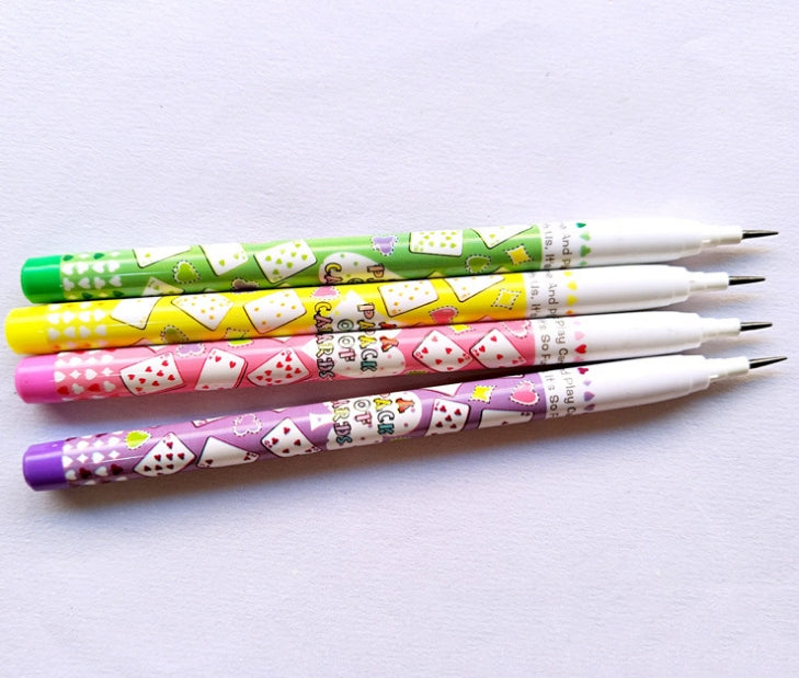 10 PCS Kawaii Automatic Pencil Geometry Mechanical Pencil Children Stationery Supplies, Random Color