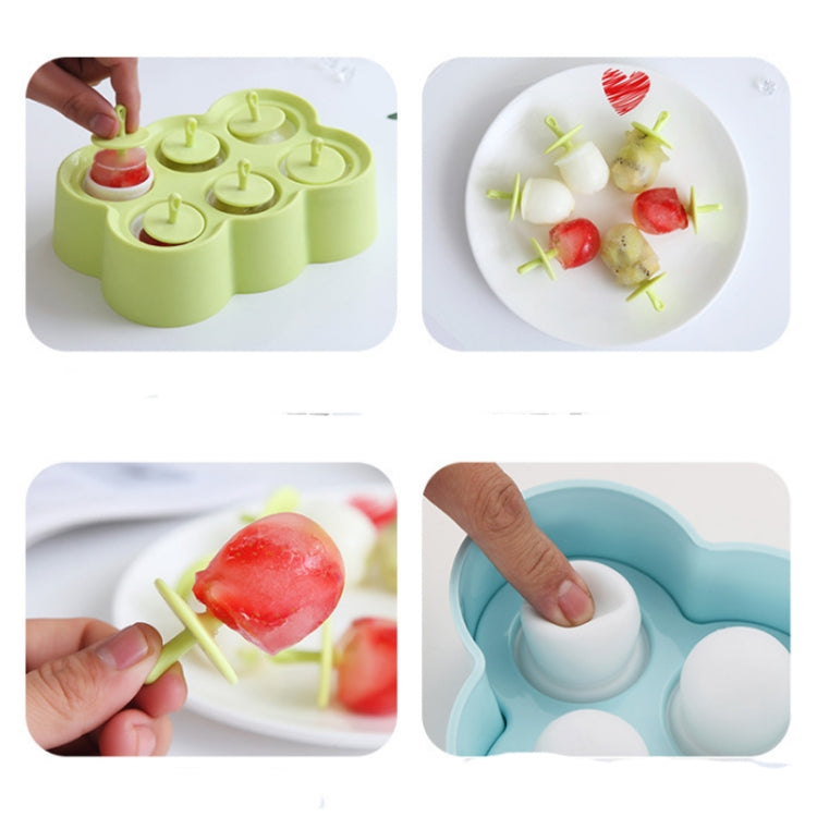 Mini DIY Creative Popsicle Mould Environmentally Friendly Silicone Ice Cube Ice Cream Mould, Style:Triangle