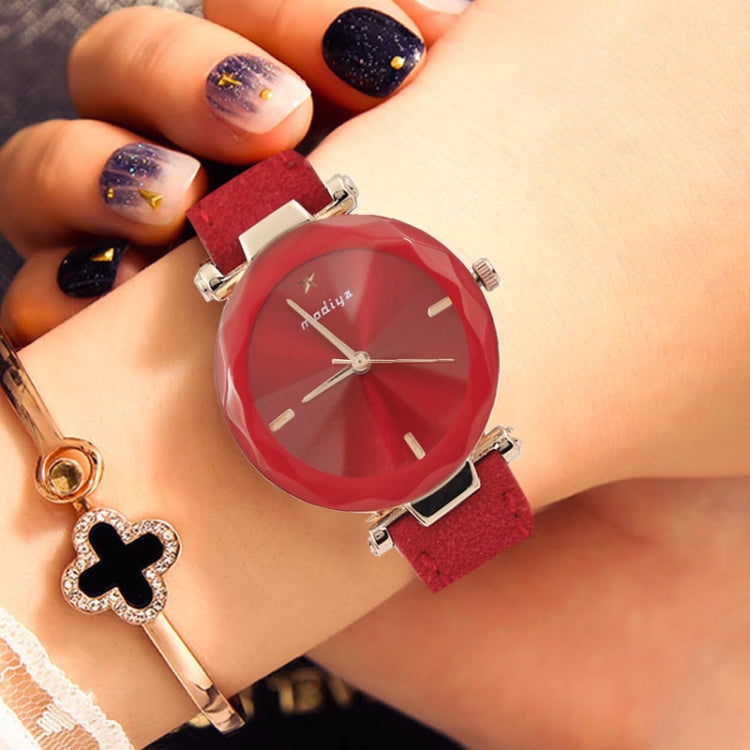 MODIYA PD387 Fluffed Strap Starry Sky Quartz Watch for Women