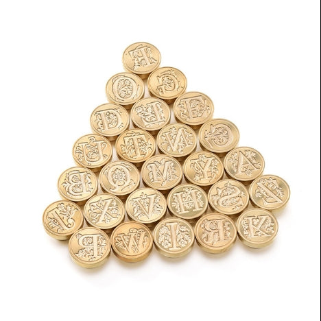 Letters Pattern Sealing Wax Paint Seal Vvintage Printing Letter Envelope Postcard Gift Seal Printing Wooden Handle Wax,Random Letter Delivery