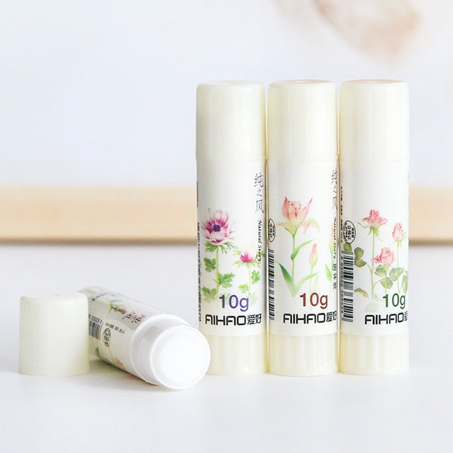 10 PCS Solid Glue Stick School Office Stationery Supply(Light Yellow)