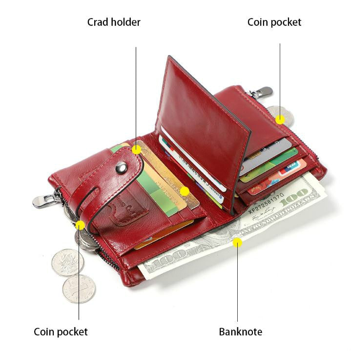 Short Wallet Zipper Clutch Ladies Purses with Coin Pocket