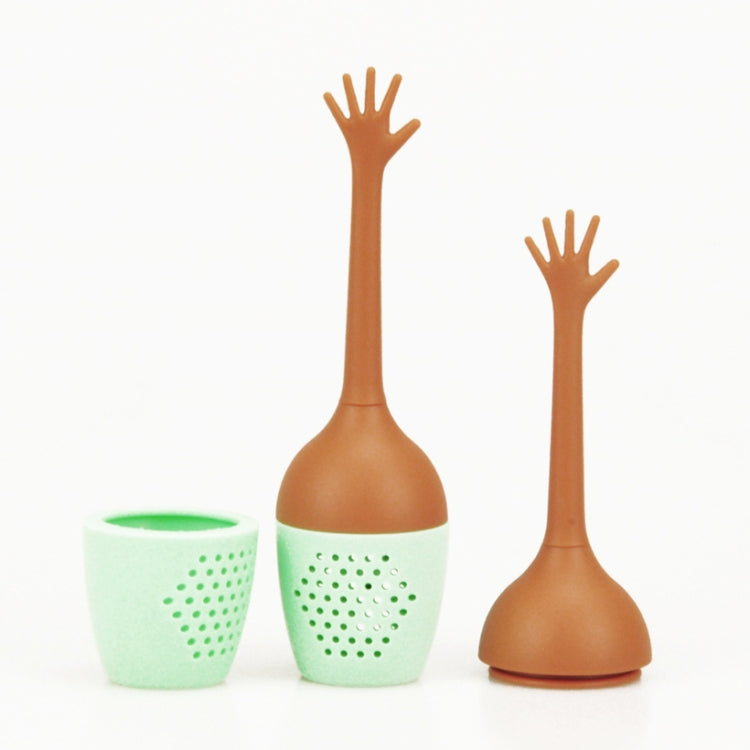 Funny Hand Gestures Tea Infuser Black Tea Strainer FDA Grade Silicone Loose Leaf Herbal Spice Holder Tea Brewing Tools