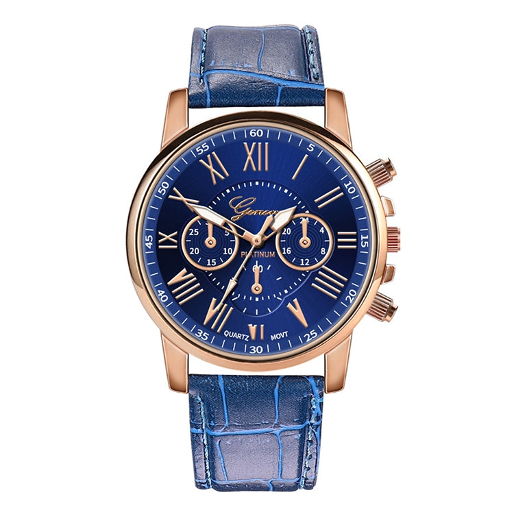 2 PCS Three-eye Six-needle Imitation Belt Quartz Watch for Women / Men