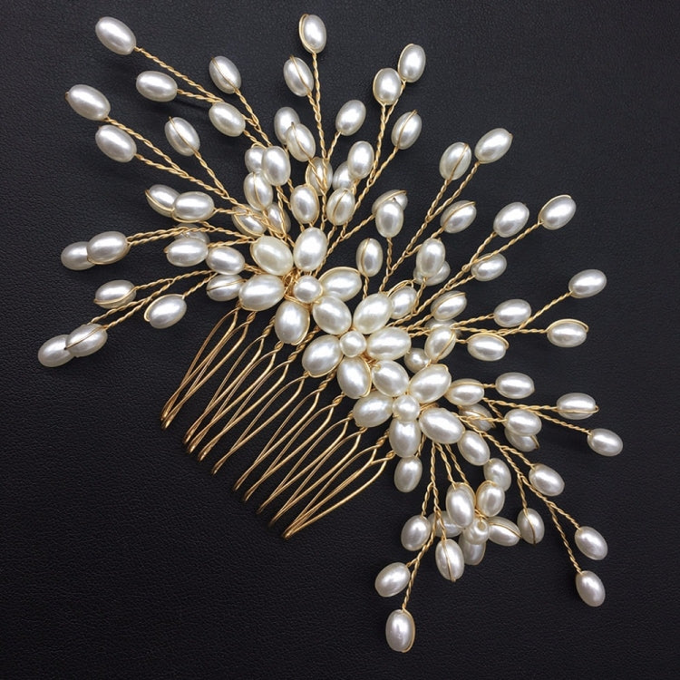 Bride Comb Wedding Handmade Pearl Bridal Women Headwear Jewelry