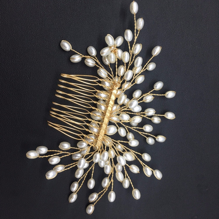 Bride Comb Wedding Handmade Pearl Bridal Women Headwear Jewelry