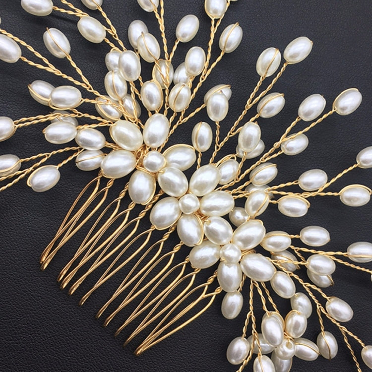 Bride Comb Wedding Handmade Pearl Bridal Women Headwear Jewelry