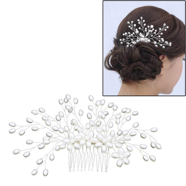 Bride Comb Wedding Handmade Pearl Bridal Women Headwear Jewelry
