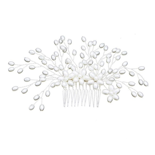 Bride Comb Wedding Handmade Pearl Bridal Women Headwear Jewelry
