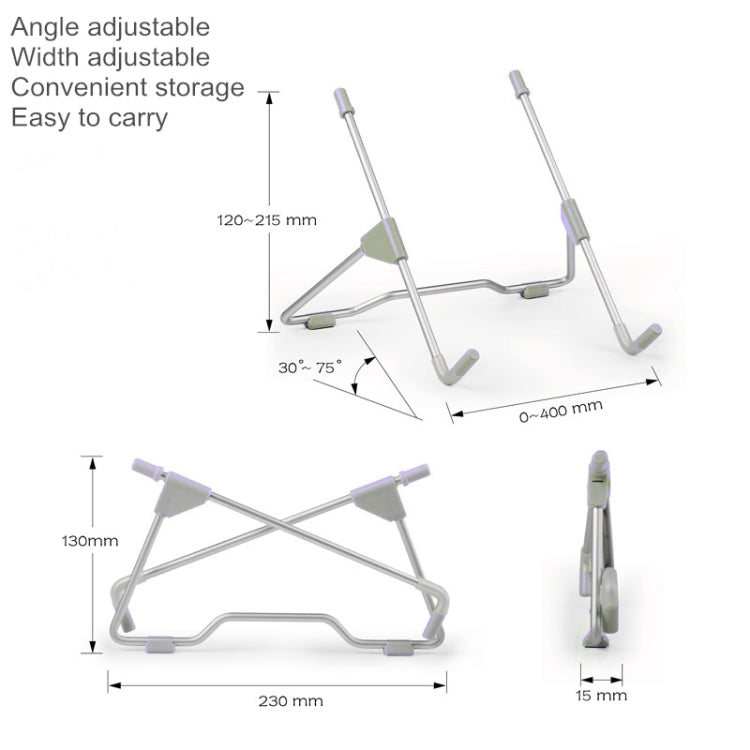 Laptop Cooling Bracket Tablet PC Aluminum Alloy Desktop Adjustable Folding Metal Lazy Bracket