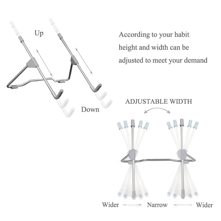 Laptop Cooling Bracket Tablet PC Aluminum Alloy Desktop Adjustable Folding Metal Lazy Bracket