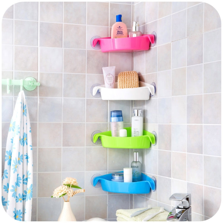2 PCS Kitchen Bathroom Strong Suction Cup Multi-purpose Racks Toilet Corner Storage Rack