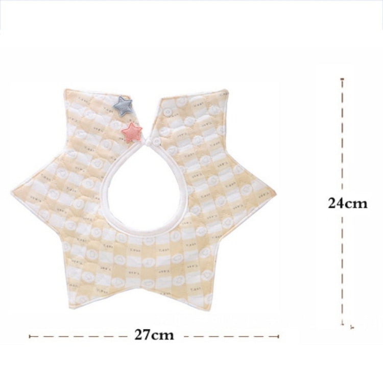 Star Bib Cotton Waterproof Saliva Pocket Children's Saliva Towel, Size:0-2 Years Old