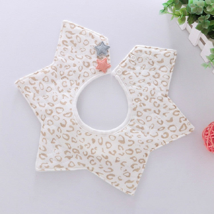 Star Bib Cotton Waterproof Saliva Pocket Children's Saliva Towel, Size:0-2 Years Old