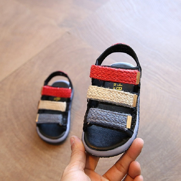 Summer Boys and Girls Sandals Children LED Lights Shoes Beach Hollow Breathable Soft Bottom Sandals, Size:28Yards