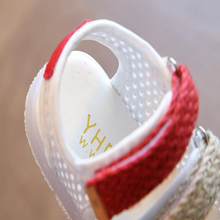 Summer Boys and Girls Sandals Children LED Lights Shoes Beach Hollow Breathable Soft Bottom Sandals, Size:28Yards