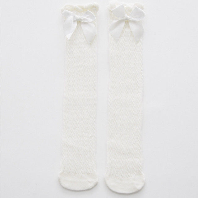 Lovely Pure Cotton Mid-Barrel Princess Knee Socks Baby Socks, Kid Size:28cm