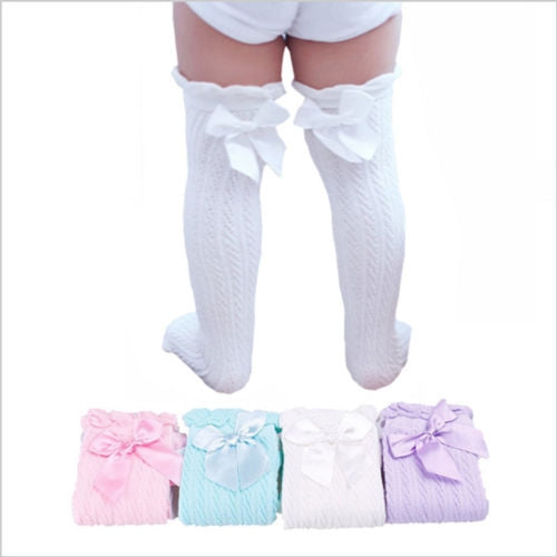 Lovely Pure Cotton Mid-Barrel Princess Knee Socks Baby Socks, Kid Size:28cm