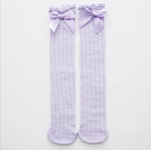 Lovely Pure Cotton Mid-Barrel Princess Knee Socks Baby Socks, Kid Size:28cm