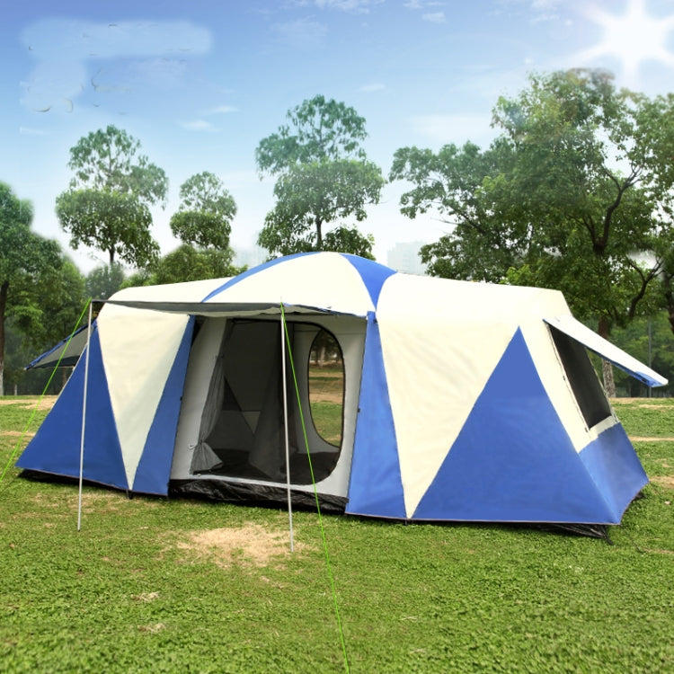 Ultralarge 8-12 Person Double Layer Waterproof Strong Camping Family Tent Carpas