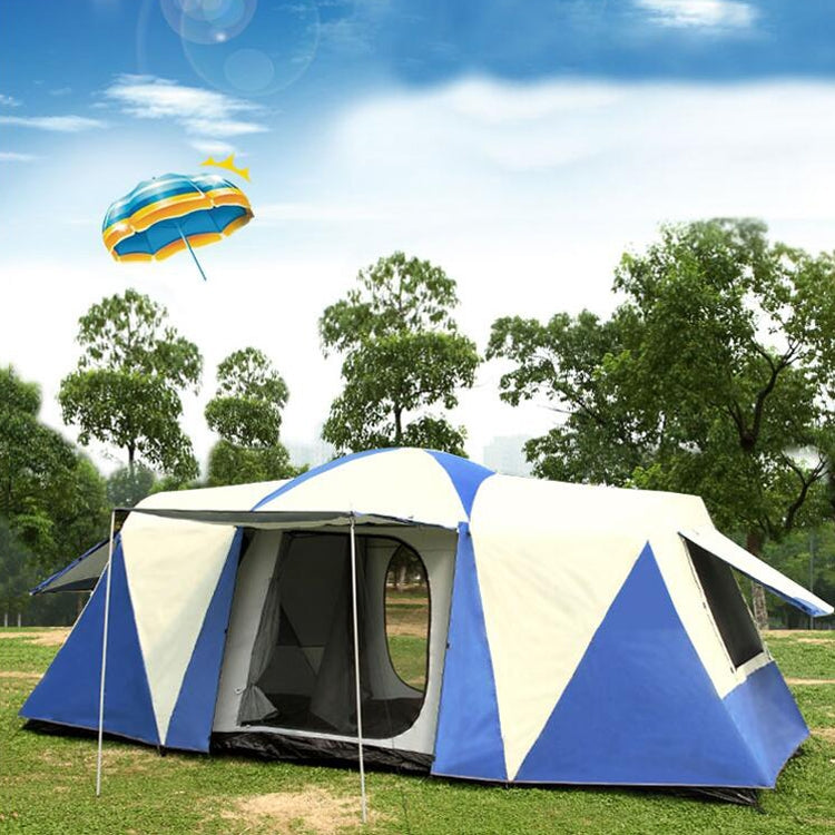 Ultralarge 8-12 Person Double Layer Waterproof Strong Camping Family Tent Carpas