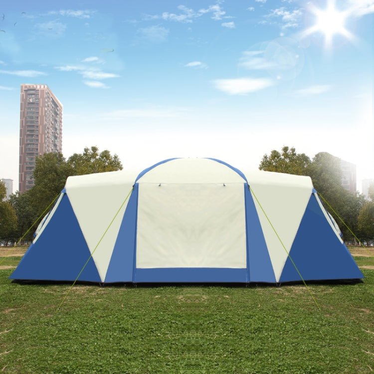Ultralarge 8-12 Person Double Layer Waterproof Strong Camping Family Tent Carpas