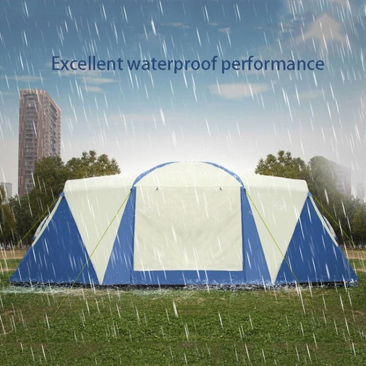 Ultralarge 8-12 Person Double Layer Waterproof Strong Camping Family Tent Carpas