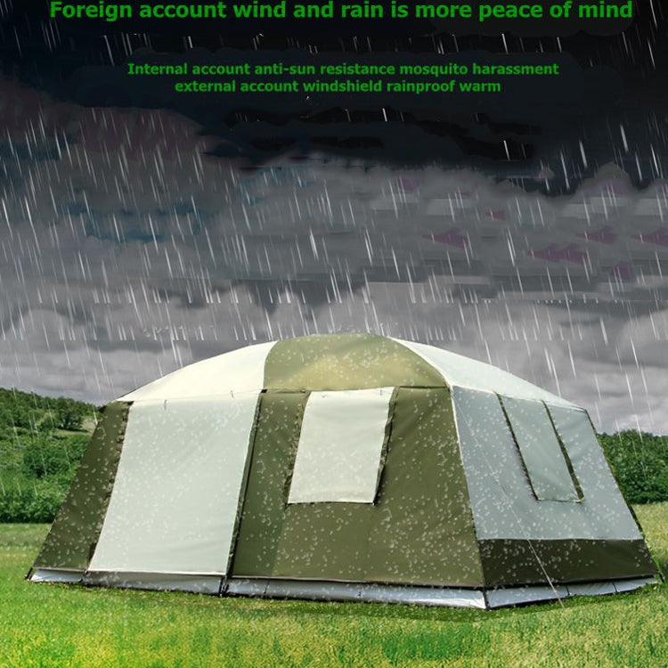 Outdoor Multi-person Double-layer Camping Rainproof Outdoor Tent