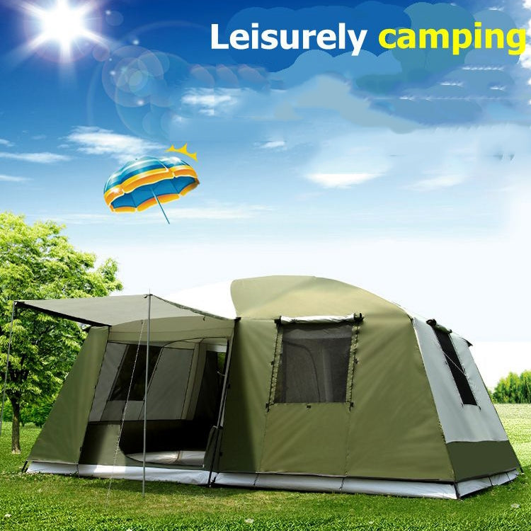 Outdoor Multi-person Double-layer Camping Rainproof Outdoor Tent
