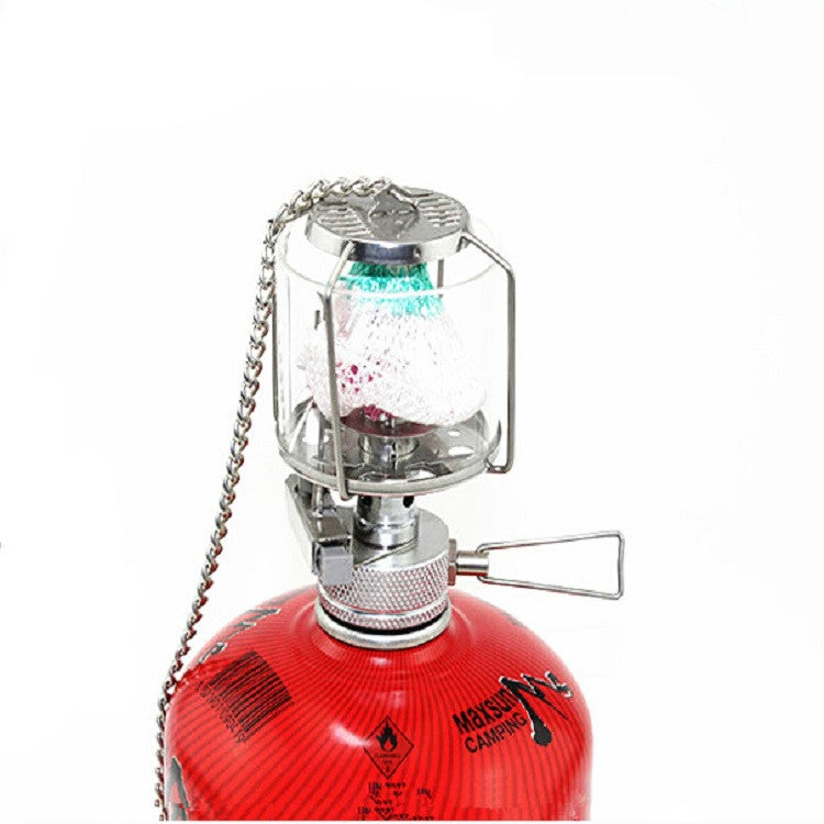 Outdoor Mini Camping Tent Glass Vapor Lamp Aluminum Alloy Portable Camping Gas Can Lamp