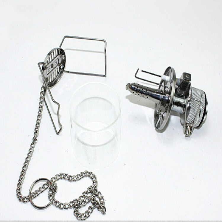 Outdoor Mini Camping Tent Glass Vapor Lamp Aluminum Alloy Portable Camping Gas Can Lamp