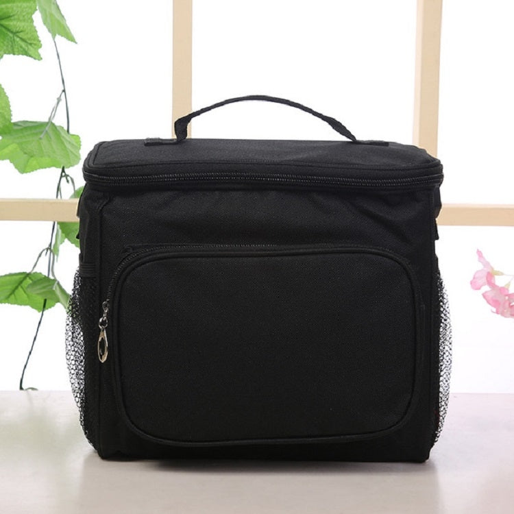 Portable Ice Pack Oxford Cloth Portable Slung Lunch Box Insulated Lunch Bag, Color:Black