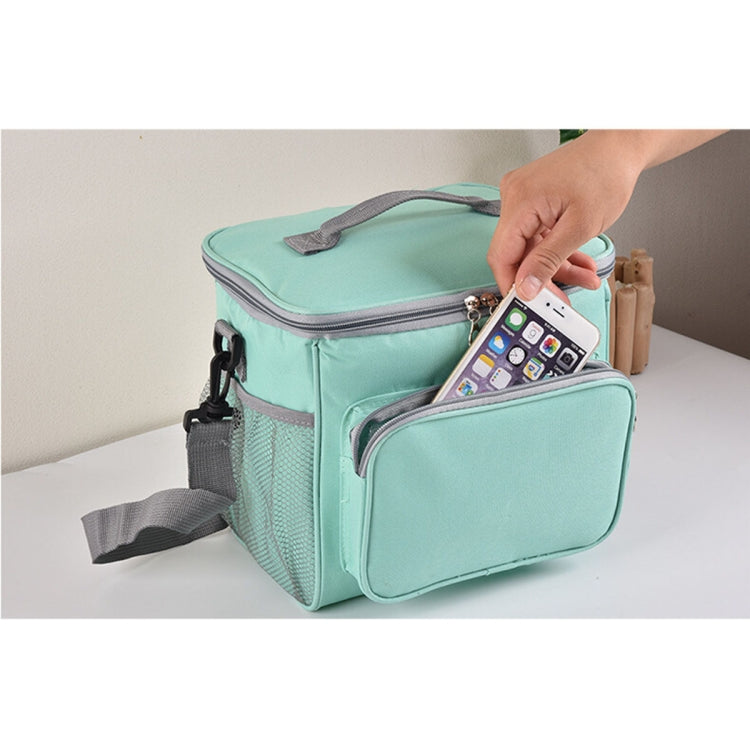 Portable Ice Pack Oxford Cloth Portable Slung Lunch Box Insulated Lunch Bag, Color:Black