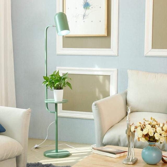 Modern Living Room Sofa Vertical Small Desk LED Bedroom Study Room Drop Rack Floor Lamp without Bulbs