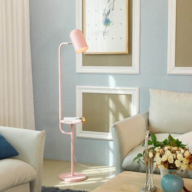 Modern Living Room Sofa Vertical Small Desk LED Bedroom Study Room Drop Rack Floor Lamp without Bulbs