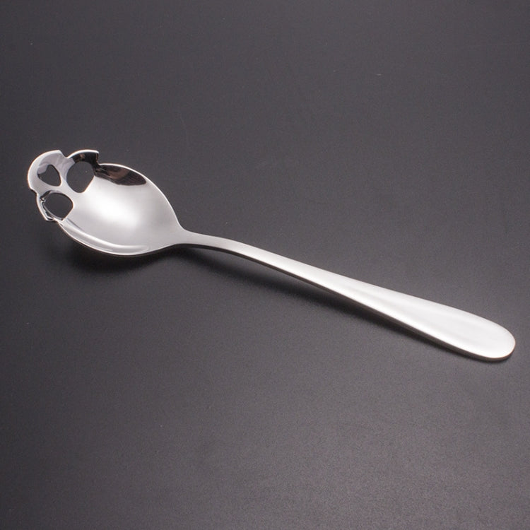 2 PCS Stainless Skull Shape Ice Cream Tea Spoons Kitchen Tools Food Drade Tea Coffee Milk Spoon Natural