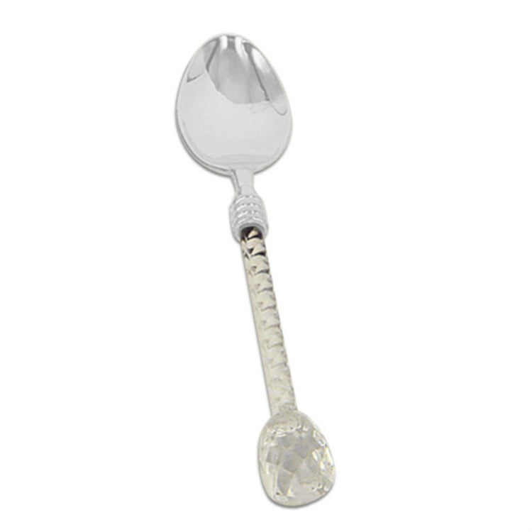 2 PCS Crystal Handle Tea Coffee Spoon Ice Cream Spoon Dessert Ladle Scoop