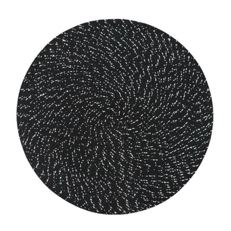 2 PCS PP Round Oval Woven Placemat, Size:Diameter 18cm