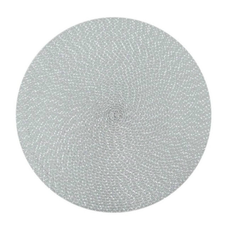 2 PCS PP Round Oval Woven Placemat, Size:Diameter 18cm