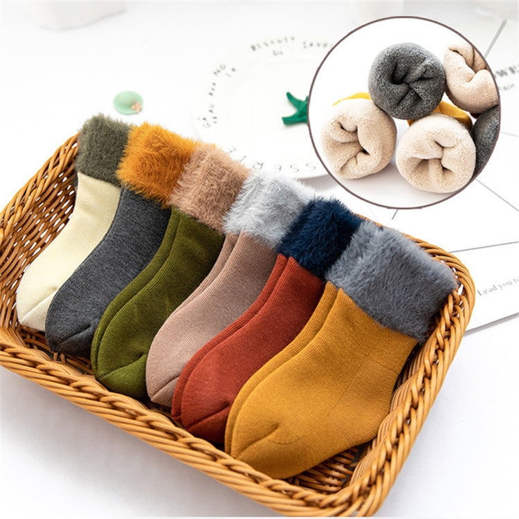 Comfortable Plus Velvet Warm Baby Socks Snow Socks, Size:S