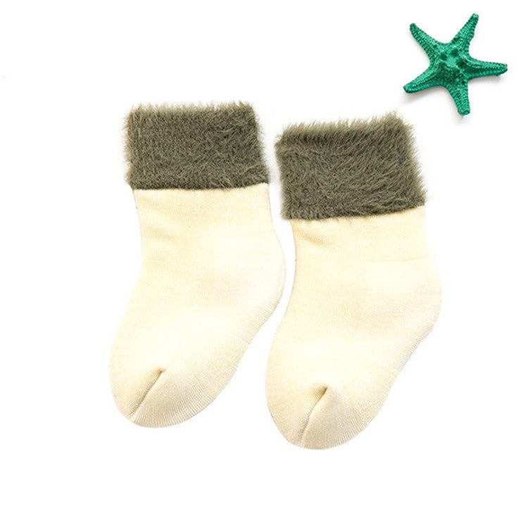 Comfortable Plus Velvet Warm Baby Socks Snow Socks, Size:S