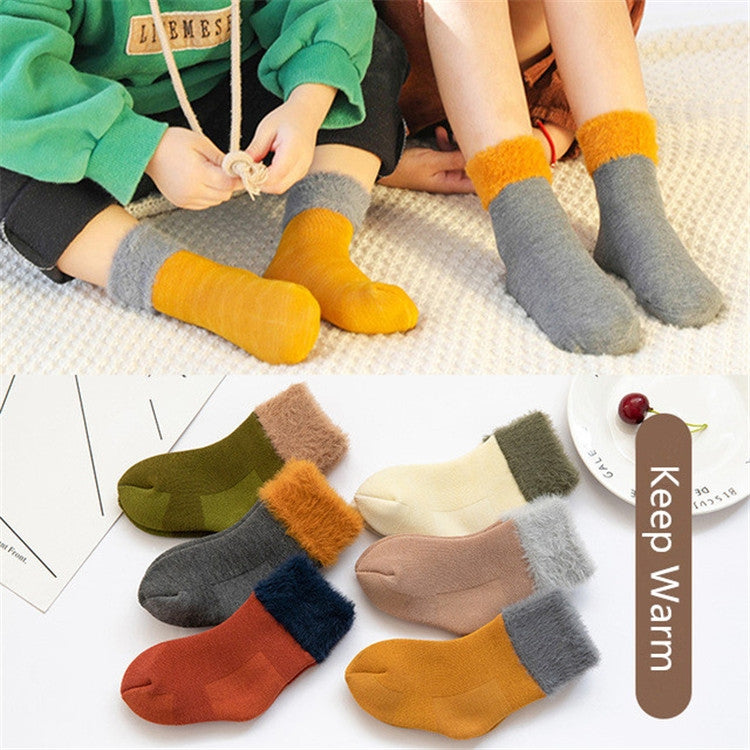 Comfortable Plus Velvet Warm Baby Socks Snow Socks, Size:S