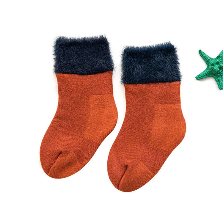 Comfortable Plus Velvet Warm Baby Socks Snow Socks, Size:M