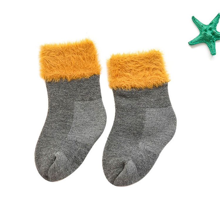 Comfortable Plus Velvet Warm Baby Socks Snow Socks, Size:L