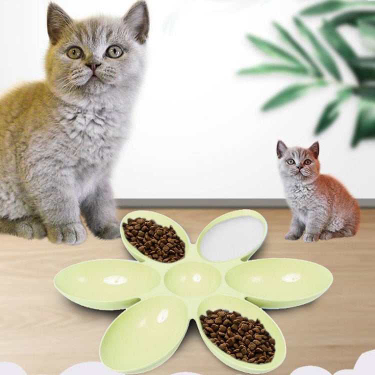 Cat and Dog Bowl Teddy Short Rice Bowl Family Pets Six-sided Petal Type Pet Supplies