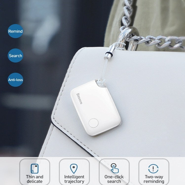 BASEUS ZLFDQT1-03 Smart Bluetooth Anti-lost Device Two-way Alarm Anti-lost Device, Style:T1 Card Models(Blue)