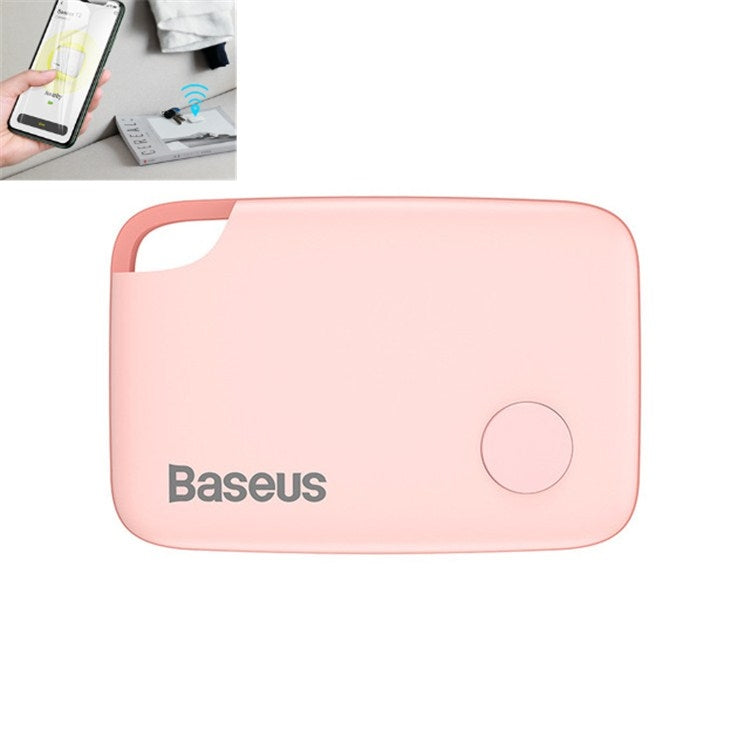 BASEUS ZLFDQT2-04 Smart Bluetooth Anti-lost Device Two-way Alarm Anti-lost Device, Style:T2 Lanyard(Pink)