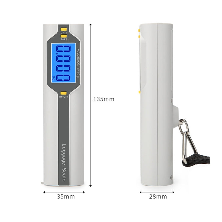 50kg x 10g Portable Electronic LCD Digital Hanging Luggage Scale