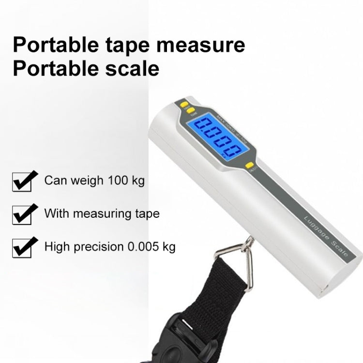 50kg x 10g Portable Electronic LCD Digital Hanging Luggage Scale